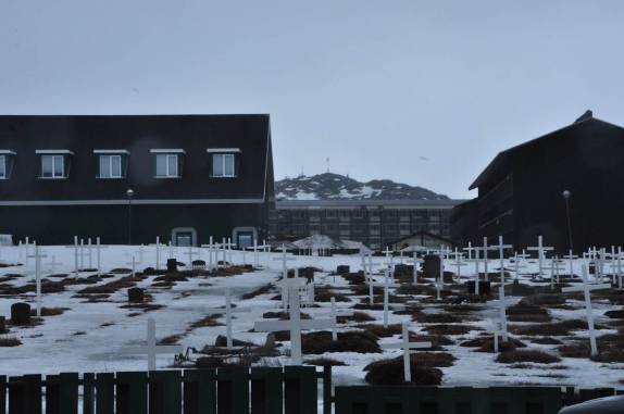 Cemitério da cidade de Nuuk, capital da Groelândia